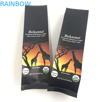 De aangepaste Tribune op Ritssluitingszak doet Zijhoekplaatkoffie in zakken die CYMK-Kleur verpakken