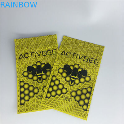 Drie Zijverbindingstribune op het Onkruid van de de Ritssluitingstabak van Mylar van Koffiezakken Plastic Verpakking