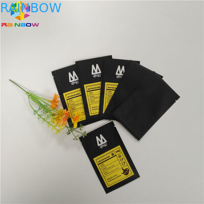 Kleine Zwarte Kleurentribune op Ritssluitingszak Drie de Kant Verzegelde Folie van Aluminiummylar