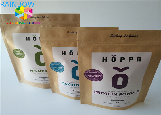 Het duidelijke Venster paste Document Zakken aan recycleerde Bruin Kraftpapier-Document voor het Winkelen