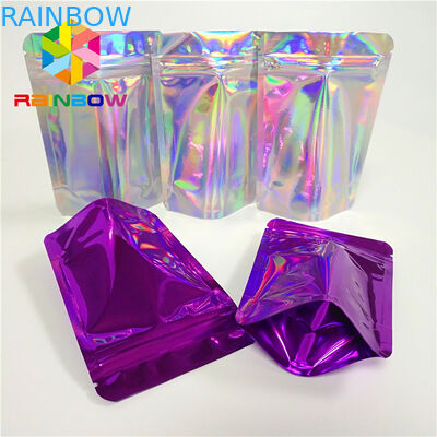 Het schoonheidsmiddel schittert het Voedsel van de Poedersnack Zak van het Hologrammylar van Verpakkingszakken de Glanzende Holografische