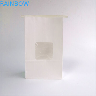 Het Document van de tinband Bruine Zijhoekplaat Aangepaste Zakken Vetvrije Duurzaam met Venster