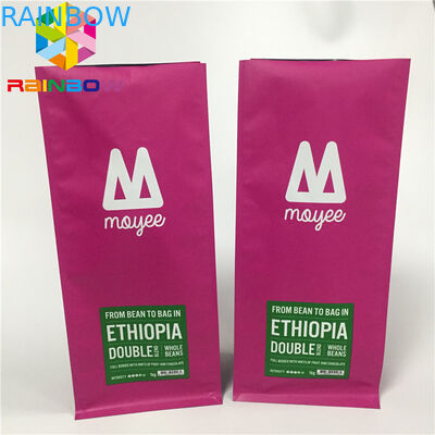 Aluminiumfoliezak de Verpakking, staat de Vlakke Bodem van Koffiezakken met Klep op