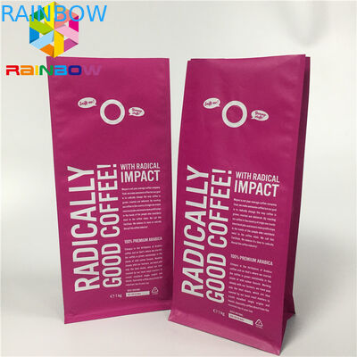 Aluminiumfoliezak de Verpakking, staat de Vlakke Bodem van Koffiezakken met Klep op