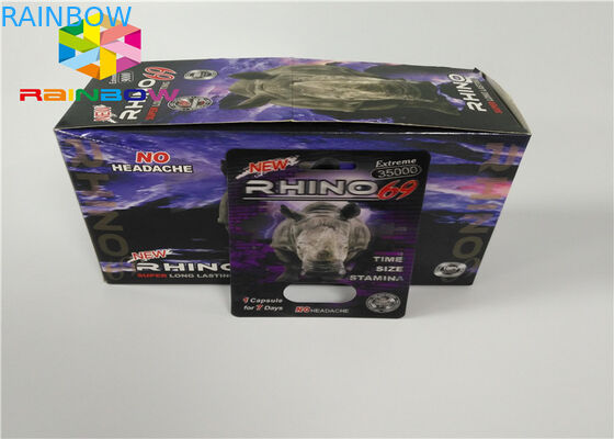 De plastic van de het Tussenvoegselkaart van de Flessenblaar van de Verhogingspillen Mannelijke 3d Verpakking van Kaarten/Vertoningsdoos