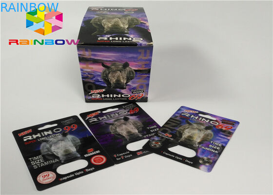 De plastic van de het Tussenvoegselkaart van de Flessenblaar van de Verhogingspillen Mannelijke 3d Verpakking van Kaarten/Vertoningsdoos