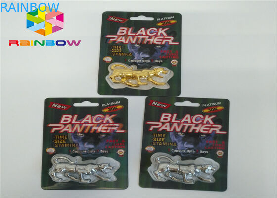 De mannelijke Verhogingspillen verschroeien Pak die 3D Kaart van de Rinocerosblaar voor Capsulespakket verpakken