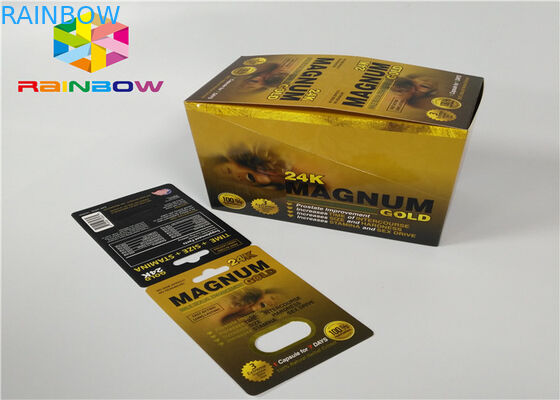 De mannelijke Verhogingspillen verschroeien Pak die 3D Kaart van de Rinocerosblaar voor Capsulespakket verpakken