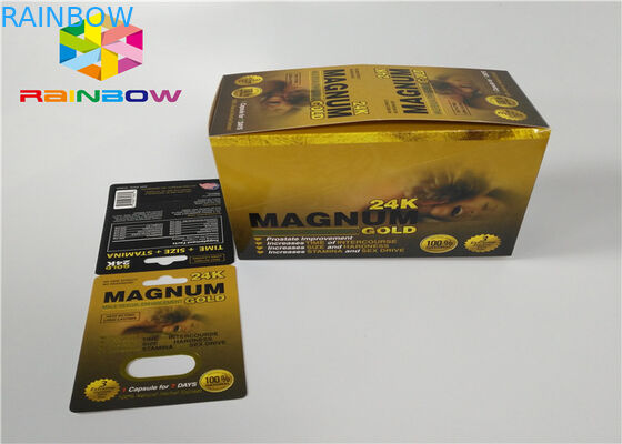 De mannelijke Verhogingspillen verschroeien Pak die 3D Kaart van de Rinocerosblaar voor Capsulespakket verpakken