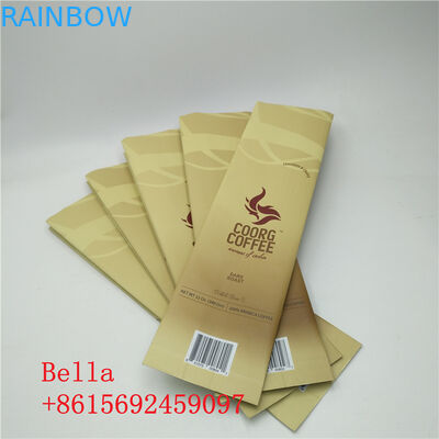 De Tribune van de steenoppervlakte op van de de Hoekplaatzak van de Ritssluitingszak Zij de Koffiebonen die met Klep verpakken