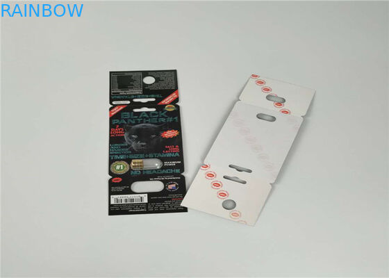 3D Holografische Effect Blaarkaart die Gouden de Kogelsgs/fda Goedkeuring verpakt van de Rinoceroscontainer