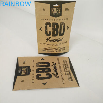 Resealable Plastic Zakken die het Document van CBD Eco Vriendschappelijke Kraftpapier Zakkenaluminiumfolie binnen verpakken