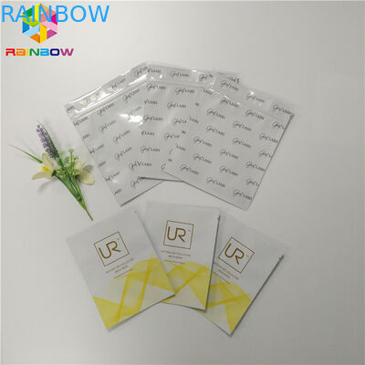 De biologisch afbreekbare Plastic Folie doet Drie Kant Verzegelde Gezichtsmasker Verpakking voor Schoonheidsmiddel in zakken