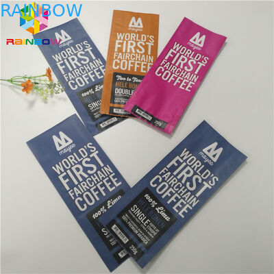 Gebeëindigde de Foliezak die van de vierlingverbinding Steen de Zijzak van de Hoekplaatkoffie met Klep verpakken