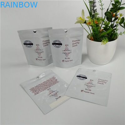 De zelf van de het Zaad Plastic Ritssluiting van het Tribuneonkruid de Zakkendouane drukte Matte Zwarte Foliezak