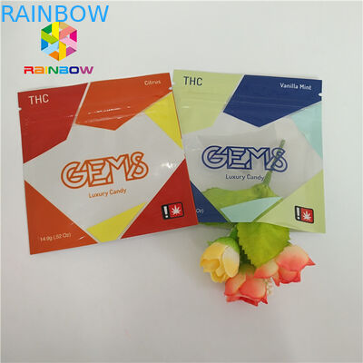 Rekupereerbare Kruidenwierook die Plastic Zakken 3 verpakken Kant Verzegelde Douane met Ritssluiting