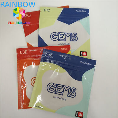 Rekupereerbare Kruidenwierook die Plastic Zakken 3 verpakken Kant Verzegelde Douane met Ritssluiting