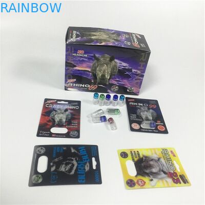 Patroondocument Blaarkaart die de Gouden Kogel van de Rinoceroscontainer met Plastic Dekking verpakt