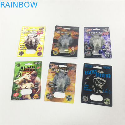 Patroondocument Blaarkaart die de Gouden Kogel van de Rinoceroscontainer met Plastic Dekking verpakt