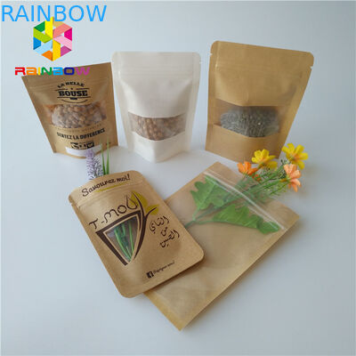 Matte Witte Plastic Zakken die Poly de Ritssluitingstribune van Doypack op het Venster van de Zakrechthoek verpakken