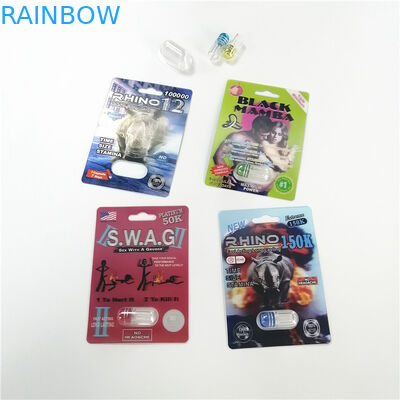 De Kaart die van de diablaar Mannelijke Verhogingspillen verpakken die Aangepaste Grootte inpakken