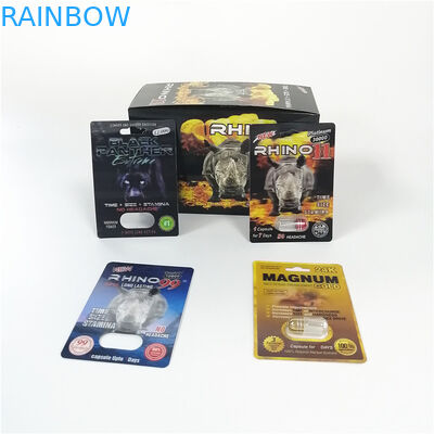 De Kaart die van de diablaar Mannelijke Verhogingspillen verpakken die Aangepaste Grootte inpakken