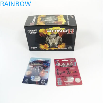 Eco - Vriendschappelijke Blaarkaart die Mannelijke Seksuele Pillendocument Kaart met Schilsticker verpakken