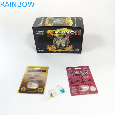 Eco - Vriendschappelijke Blaarkaart die Mannelijke Seksuele Pillendocument Kaart met Schilsticker verpakken