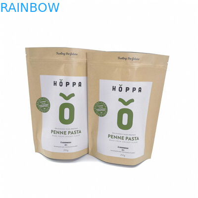 Het Document van Eco de Vriendschappelijke Kraftpapier Tribune van het Zak Verpakkende Voedsel op het Brood/het Suikergoed/de Vruchten van Zipperfor