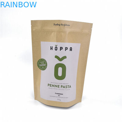 Het Document van Eco de Vriendschappelijke Kraftpapier Tribune van het Zak Verpakkende Voedsel op het Brood/het Suikergoed/de Vruchten van Zipperfor