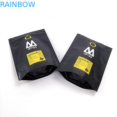 Resealable Tribune op de Zakkendouane van de Ritssluitingszak drukte Gelamineerde Steen Zwarte Kleur