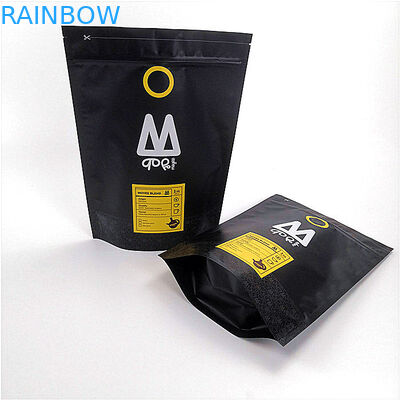 Resealable Tribune op de Zakkendouane van de Ritssluitingszak drukte Gelamineerde Steen Zwarte Kleur