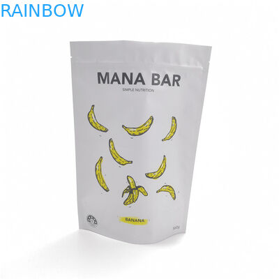 De witte Steentribune op Zak doet Resealable Voedsel Veilige die Rang in zakken met Ritssluiting wordt aangepast