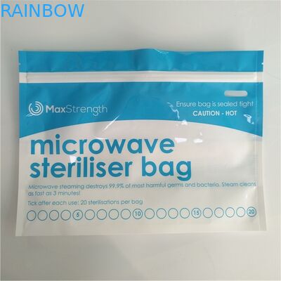 Van de de Microgolfsterilisator van de voedselopslag de de Bodemhoekplaat doet Resealable Hoogste Ritssluitingsdouane in zakken