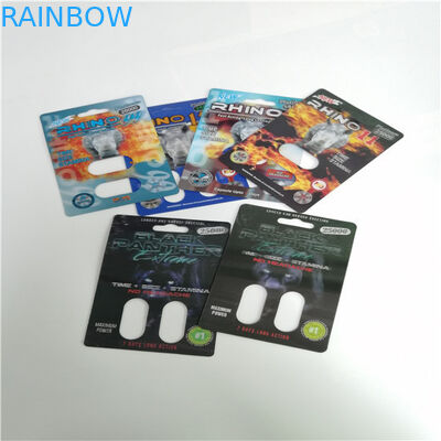 De mannelijke Verhogingspillen verschroeien Gedrukte Rinoceros 69 van de Kaartverpakking Douane 3D Kaart van de Geslachtspil