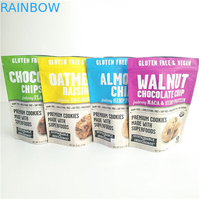 De Zak Verpakkende Voedsel van de gluten de Vrije Snack Zakken van het de Geurbewijs van Verpakkingskoekjes met Ritssluiting