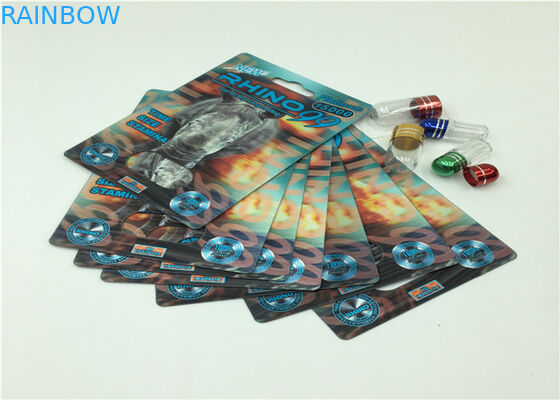 Duurzame Document Kaart Verpakking voor Mannetje die de Natuurlijke Pillen van het Prestatiesgeslacht verbeteren