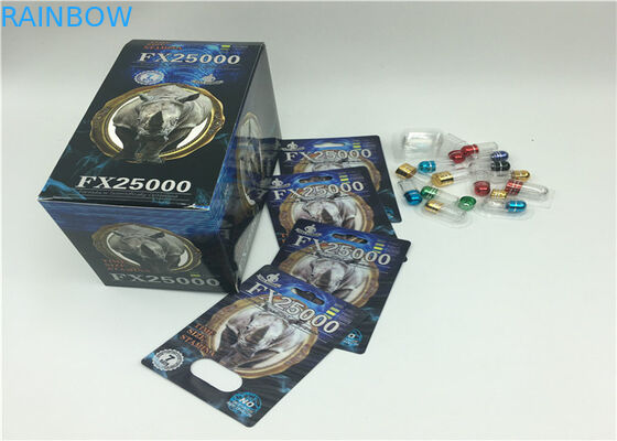 Zwart het Effect van Mamba 3D Blaarkaart het Geslachtspillen Aangepast Ontwerp van de Verpakkingscapsule