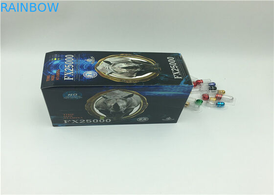 Zwart het Effect van Mamba 3D Blaarkaart het Geslachtspillen Aangepast Ontwerp van de Verpakkingscapsule