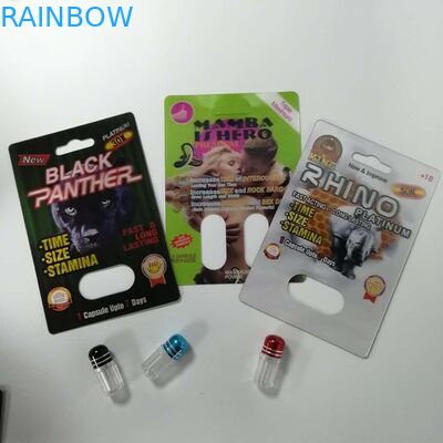 Seksuele van de de Blaarkaart van Verhogingspillen Verpakkende Rinoceros 69 Vochtbestendige Rekupereerbaar