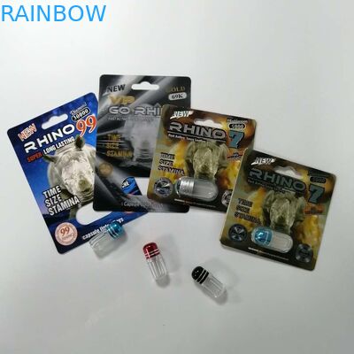 Van de het Geslachtsmacht van Powfulmensen de Kaart die van de de Geneeskundeblaar Seksuele Verhogingsrinoceros 69 verpakken Pillenpak