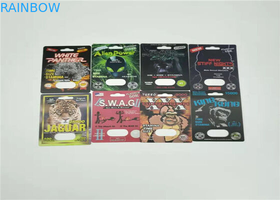 Waterdichte Verpakkende Rinoceros 99 van de Blaarkaart het Effect van de Verhogingspillen van 50k Mannelijke 3d Tussenvoegselkaart