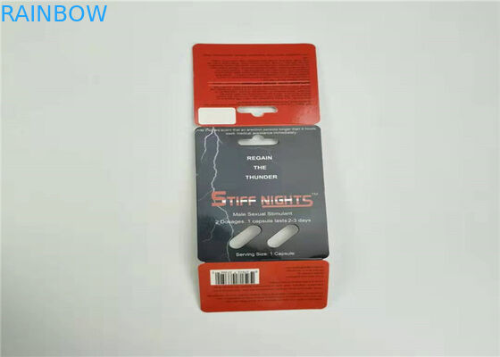 Pillengeneeskunde Twee Verpakkende de Kaartrinoceros 69 van de Capsulesblaar Kaart met Plastic Dekkingsfles