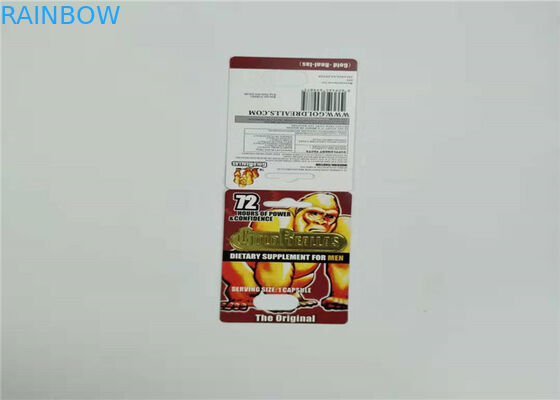 Van de de Kaart Verpakkende Capsule van de rinoceros 69-9000 Blaar van het Geslachtspillen Plastic het Tussenvoegselkaart voor Mannelijke Enhancemen