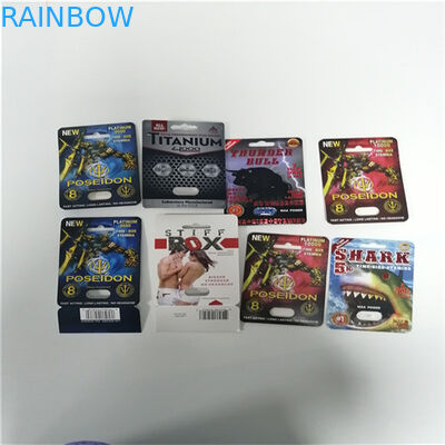 7K witte 3d de Kaartendoos van de Panter Verpakkende Blaar Stijf voor Mannelijke Verhogingspil