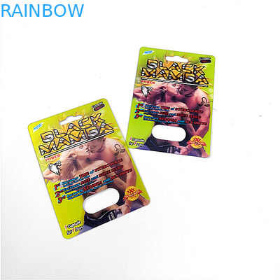 Bizarre Dia Plastic Blaar die Zwarte 3d de Kaart Plastic Dekking van Mamsa voor Geslachtspillen verpakken