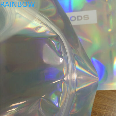 Schittert de Verpakkende Tribune van het klerenondergoed op Iriserende de Zakken van de Ritssluitingszak Holografische Ritssluiting