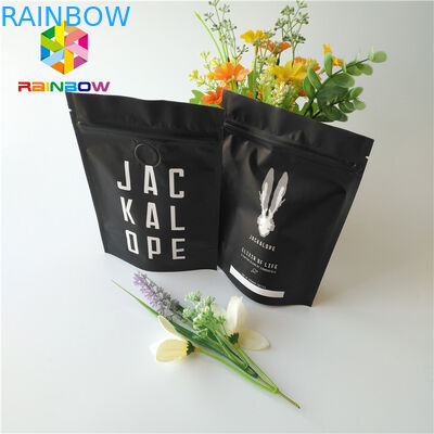 De Zaktribune van de steen Zwarte Metaalfolie omhoog 2 Oz-Koffiezakken met Ritssluiting/Klep