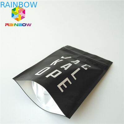 De Zaktribune van de steen Zwarte Metaalfolie omhoog 2 Oz-Koffiezakken met Ritssluiting/Klep