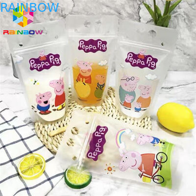 Materiële het HUISDIER drinkt de Zak die van het Sapvoedsel Doypack-Zakcmyk Druk met Handvatten verpakken